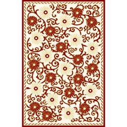 VALENCIA 7659B (Rectangulaire, 250X400, BORDEAUX_CREME)