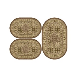 SHIRAZ 80440 (Oval, ( 2O 65X100 + O 80X130 ), BRUN PALE)