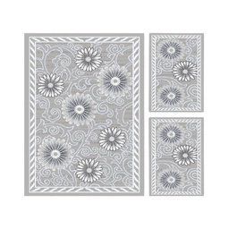 VALENCIA 7659G (Rectangulaire, ( T 150X230 + 2T 60X115 ), GRIS CLAIRE_GRIS CLAIRE)