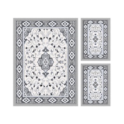 VALENCIA 5112D (Rectangular, ( T 160X220 + 2T 60X110 ), GRIS CLAIRE_BLANC)
