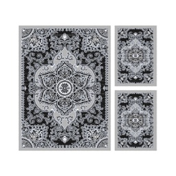 VALENCIA 5829D (Rectangular, ( T 160X220 + 2T 60X110 ), GRIS CLAIRE_NOIRE)