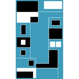 RELAX 6508B (Rectangulaire, 240X400, BLEU TURQUOISE)