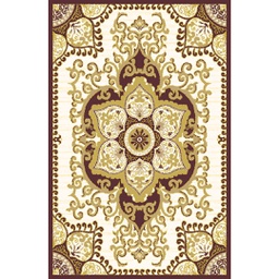 VALENCIA 5829C (Rectangulaire, 190X270, MARRON BORDEAUX_CREME)