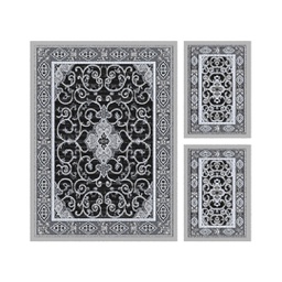 VALENCIA 5112D (Rectangulaire, ( T 160X220 + 2T 60X110 ), GRIS CLAIRE_NOIRE)