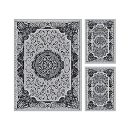VALENCIA 5113D (Rectangular, ( T 160X220 + 2T 60X110 ), GRIS CLAIRE_NOIRE)