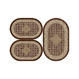 SHIRAZ 80440 (Ovale, ( O 80X130 + 2O 65X100 ), MARRON CAFE)