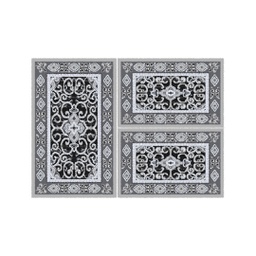 VALENCIA 5112D (Rectangulaire, ( T 80X130 + 2T 65X100 ), GRIS CLAIRE_NOIRE)