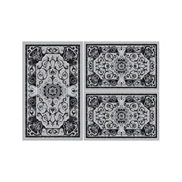 VALENCIA 5113D (Rectangular, ( T 80X130 + 2T 65X100 ), GRIS CLAIRE_NOIRE)