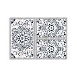 VALENCIA 5829D (Rectangulaire, ( T 80X130 + 2T 65X100 ), GRIS CLAIRE_BLANC)