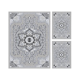 VALENCIA 5829D (Rectangular, ( T 150X230 + 2T 60X115 ), GRIS CLAIRE_GRIS CLAIRE)