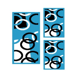 RELAX 7353B (Rectangulaire, ( T 60X150 + 2T 60X110 ), BLEU TURQUOISE)