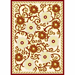 VALENCIA 7659K (Rectangulaire, 200X280, BORDEAUX_CREME)