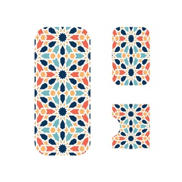 BISSAT 0433A (Rectangular, ( T 45X90 + T 45X48 + T 45X48 ), MULTI COULEURS, Lamination)