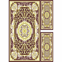 VALENCIA 5113H (Rectangulaire, ( T 150X230 + 2T 60X115 ), MARRON BORDEAUX_CREME)
