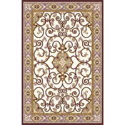 VALENCIA 5112H (Rectangulaire, 190X270, MARRON BORDEAUX_CREME)