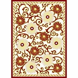 VALENCIA 7659C (Rectangulaire, 190X270, BORDEAUX_CREME)