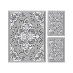 VALENCIA 7149D (Rectangulaire, ( T 150X230 + 2T 60X115 ), GRIS CLAIRE_GRIS CLAIRE)