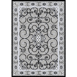 VALENCIA 5112C (Rectangulaire, 190X270, NOIRE_GRIS CLAIRE)