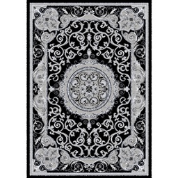 VALENCIA 5113C (Rectangulaire, 190X270, NOIRE_GRIS CLAIRE)