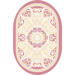 VALENCIA 5113B (Oval, 65X100, BOIS DE ROSE_CREME)