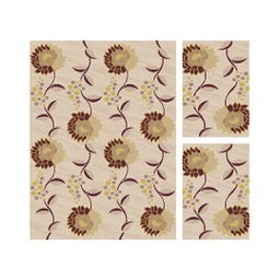 MIRAGE 91360 (Rectangulaire, ( T 150X220 + 2T 60X110 ), CREME)