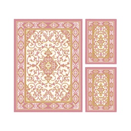 VALENCIA 5112A (Rectangulaire, ( T 150X230 + 2T 60X115 ), BOIS DE ROSE_CREME)