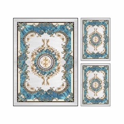 CRISTAL 0875A (Rectangulaire, ( T 160X220 + 2T 60X80 ), BLEU, Lamination)
