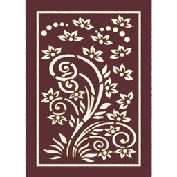 VALENCIA 9228E (Rectangulaire, 200X280, MARRON BORDEAUX_CREME)