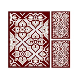 CIRTA 92080 (Rectangular, ( T 150X220 + 2T 60X110 ), BORDEAUX)