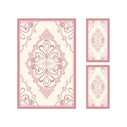 VALENCIA 7149B (Rectangulaire, ( T 150X230 + 2T 60X115 ), BOIS DE ROSE_CREME)