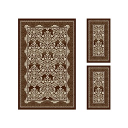 SHIRAZ 92180 (Rectangulaire, ( T 140X220 + 2T 60X110 ), MARRON CAFE)
