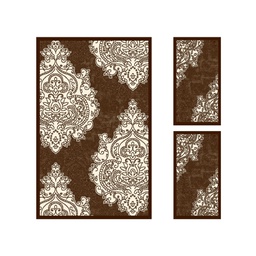 SHIRAZ 92200 (Rectangulaire, ( T 140X220 + 2T 60X110 ), MARRON CAFE)