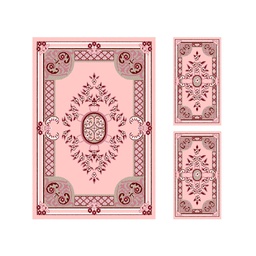 CIRTA 92990 (Rectangulaire, ( T 150X220 + 2T 60X110 ), ROSE POUDRE)