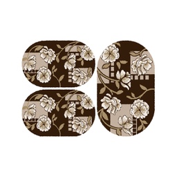 أزهر 90770 (بيضوي, ( O 80X130 + 2O 65X100 ), لون الشوكلاطة البنية)