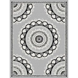 MELODIE 86620 (Rectangular, 190X150, GRIS CLAIRE_GRIS CLAIRE)