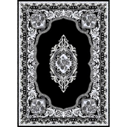 MELODIE 91150 (Rectangular, 190X275, NOIRE_GRIS CLAIRE)