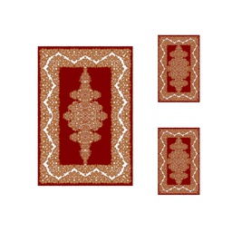 SHIRAZ 80452 (Rectangular, ( T 150X220 + 2T 75X120 ), BORDEAUX)