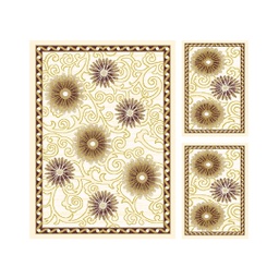 VALENCIA 7659C (Rectangulaire, ( T 160X220 + 2T 60X110 ), CHAMPAGNE Creme)