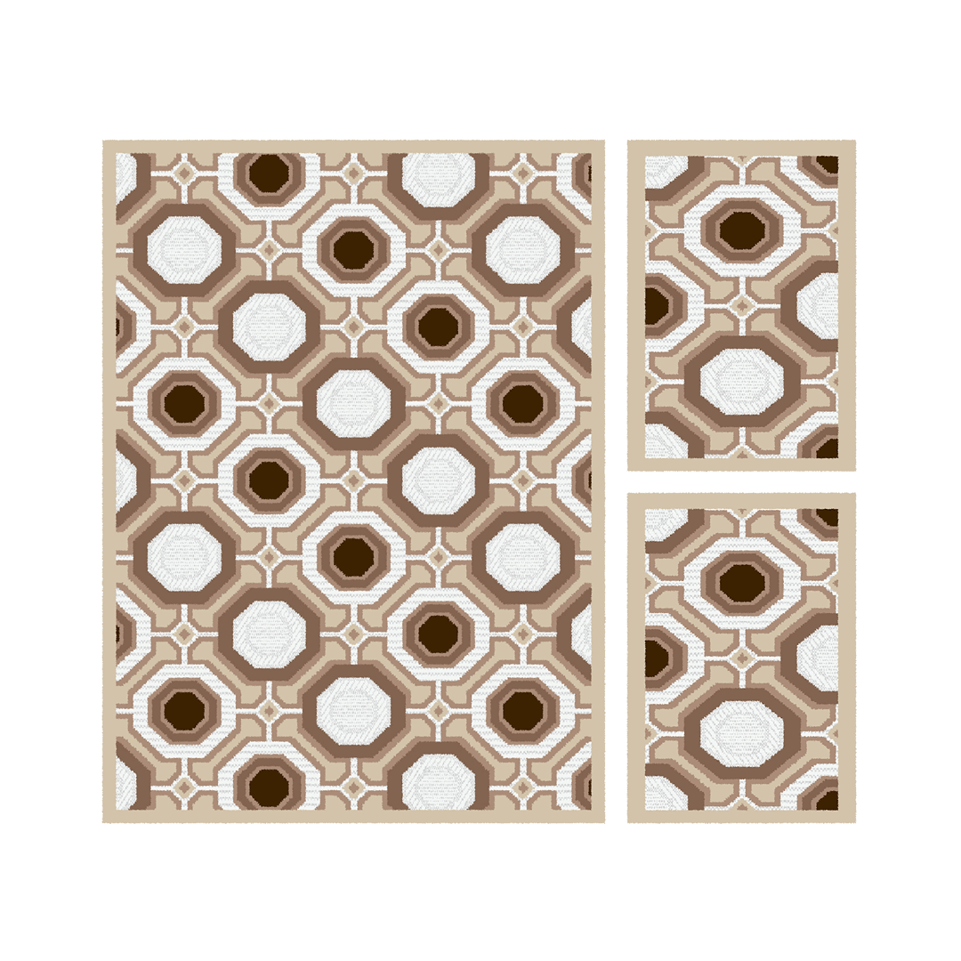 CIRTA 93230 (Rectangulaire, ( T 150X220 + 2T 60X110 ), IVOIRE CLAIRE)