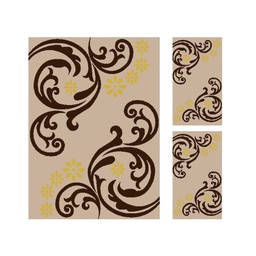 AZHAR 90730 (Rectangulaire, ( T 160X220 + 2T 60X110 ), BEIGE)