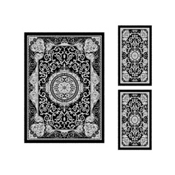 VALENCIA 5113B (Rectangular, ( T 160X220 + 2T 60X110 ), NOIRE_GRIS CLAIRE)