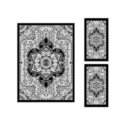 VALENCIA 5829B (Rectangular, ( T 160X220 + 2T 60X110 ), NOIRE_GRIS CLAIRE)
