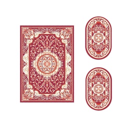VALENCIA 51130 (Various Sets, ( T 155X220 + 2O 90X55 ), BORDEAUX_CREME)