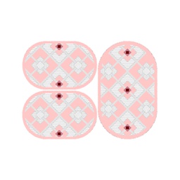 CIRTA 93250 (Oval, ( O 80X130 + 2O 65X100 ), ROSE POUDRE)