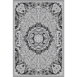 VALENCIA 51136 (Rectangulaire, 200X280, NOIRE_GRIS CLAIRE)