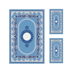 PLAZA 92380 (Rectangular, ( T 150X230 + 2T 60X115 ), BLEU CLAIRE)