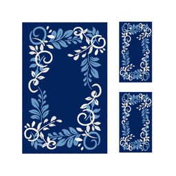 PLAZA 92360 (Rectangulaire, ( T 150X230 + 2T 60X115 ), BLEU NUIT)
