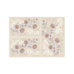 VALENCIA 7599B (Rectangular, ( T 80X130 + 2T 65X100 ), ECRU_CREME)