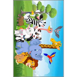 RUBIS 0445A (Rectangulaire, 90X150, MULTI COULEURS, Lamination)