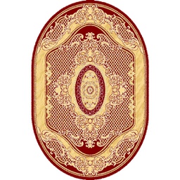 MELODIE 86610 (Oval, 190X150, BORDEAUX_CREME)